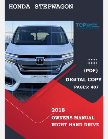 honda stepwagon 2018 owners manual in english
